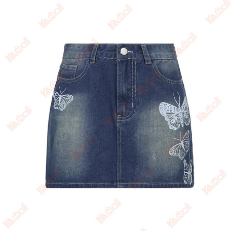butterfly pattern print lady skirt